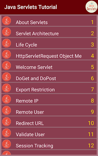 Android application Servlets Java Tutorial screenshort