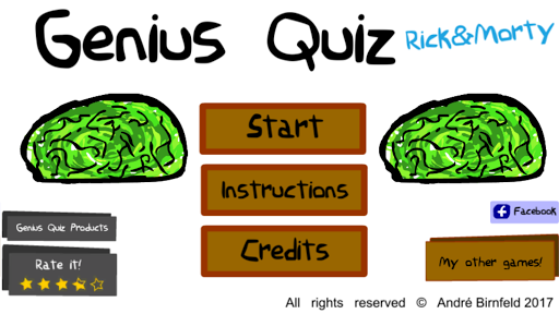 Android application Genius Quiz Rick&M screenshort