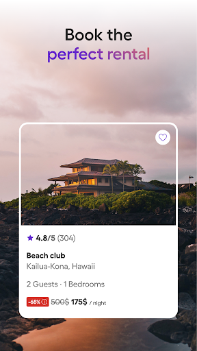Screenshot of Vacation Rentals - HomeToGo