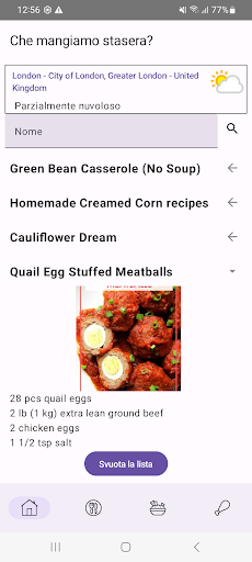 Android application What are we eating tonight? screenshort