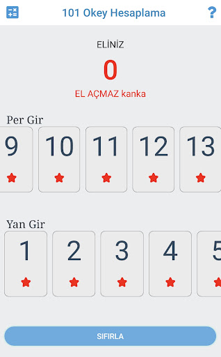 Android application 101 Okey Hesaplama screenshort