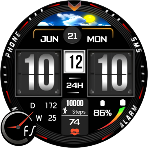 Android application FS-W10 DIGITAL WATCHFACE screenshort