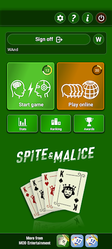 Android application Spite & Malice screenshort