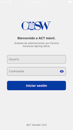 Android application ACT CASW screenshort