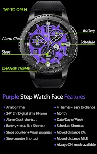 Purple Step Watch Face