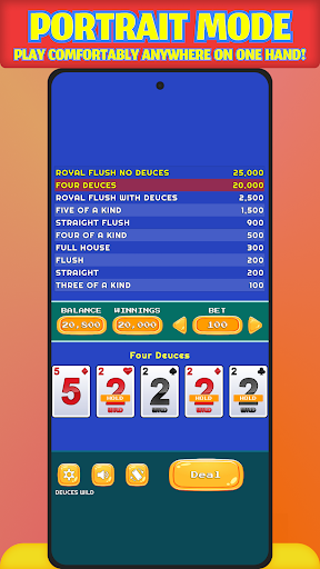 Android application Deuces Wild - Offline screenshort
