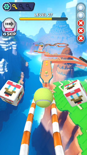 Android application Rolling Ball Sky Stunt screenshort