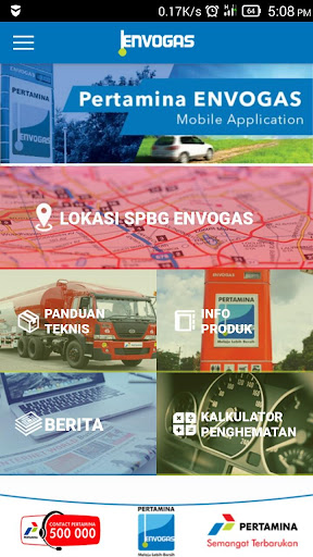 Android application Pertamina Envogas screenshort