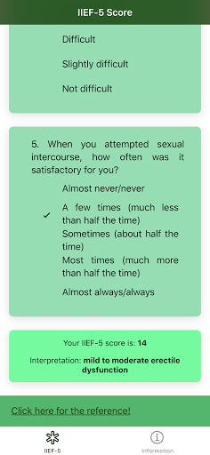 IIEF-5 Erectile Dysfunction Screen 2