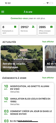 Android application Ginette Alumni screenshort