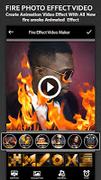 screenshot of Fire Photo Effect Video Maker