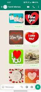 I Love You Stickers