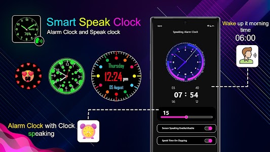 Speak Clock Smart Watch AOD Unknown