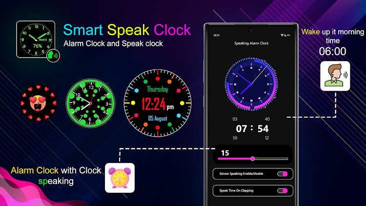 Speak Clock Smart Watch AOD - 1.3.0.1 - (Android)