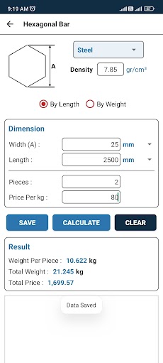 Metal Weight Calculatorのおすすめ画像5