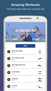 Captura de Pantalla 4 Six Pack in 30 Days - Abs Work android