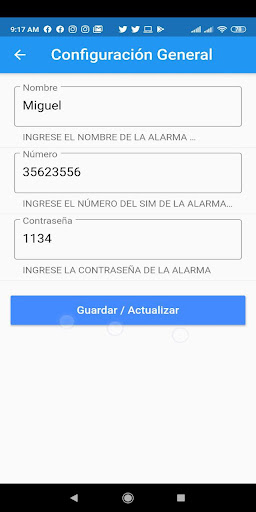 SGredes Alarmas Screen 2