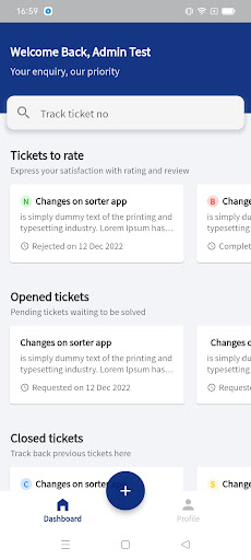 Android application Task Log screenshort