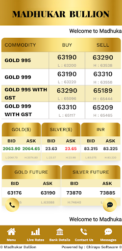 Android application Madhukar Bullion screenshort