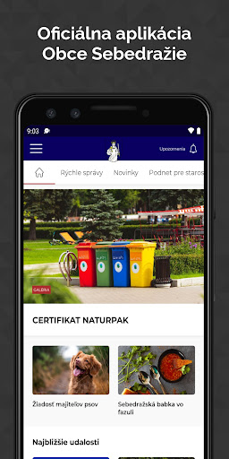 Android application Sebedražie screenshort