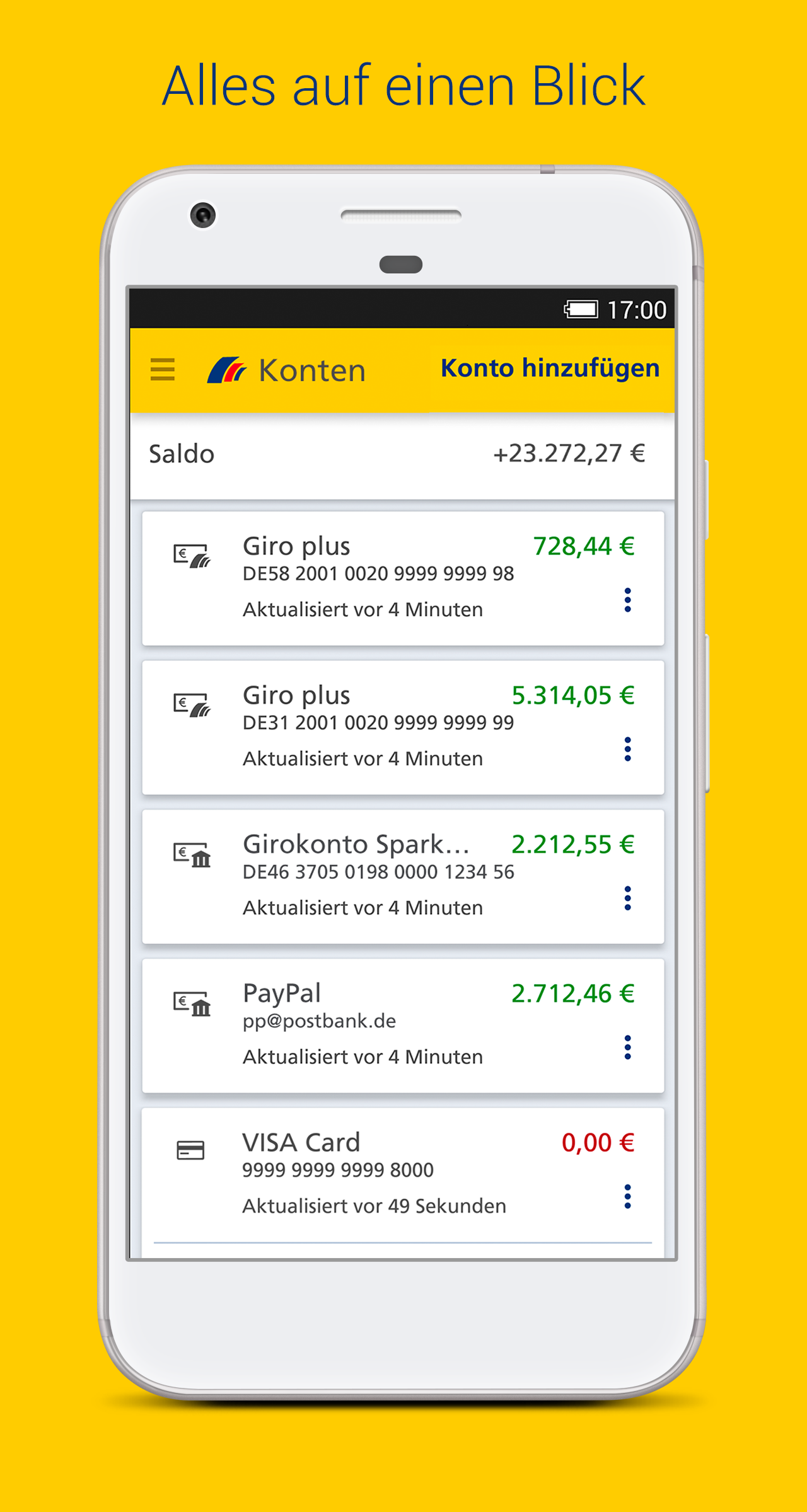 Android application Postbank Finanzassistent screenshort
