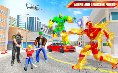 Flying Police Robot Fire Hero: Gangster Crime City 19 Screenshots 21