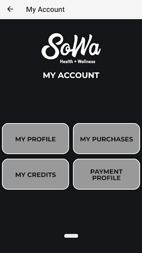Android application SoWa Health + Wellness. screenshort