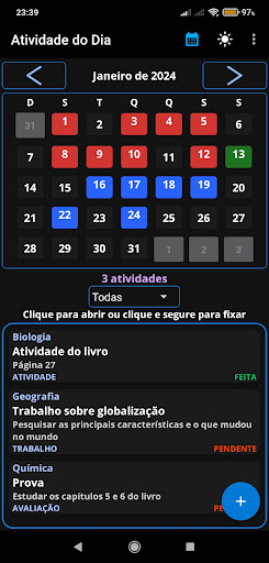 Atividade do Dia: Agenda Screen 3