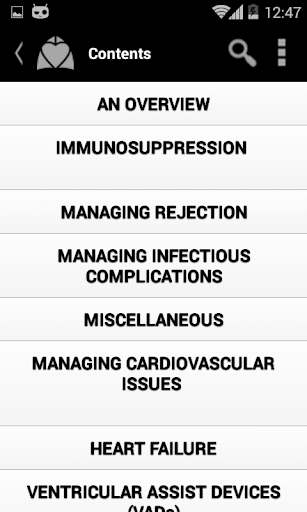 Harefield Transplant App Screen 2