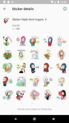 Sticker Cute Hijab Versi Inggris for WAStickerAppsのおすすめ画像3