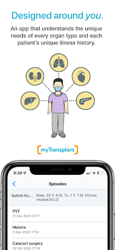 Android application myTransplant screenshort