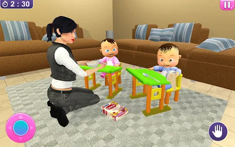 Simulador de bebé gemelo real