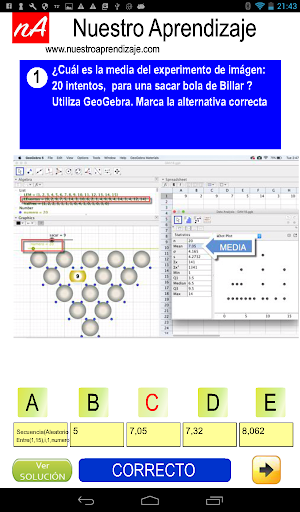 Media para intentos diferentes Screen 3