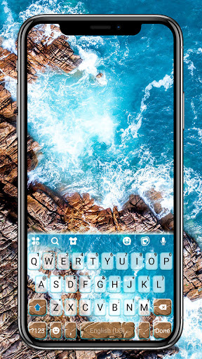 Android application Ocean Rocks Keyboard Backgroun screenshort
