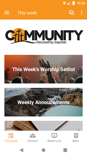 Android application Community Fellowship Baptist screenshort