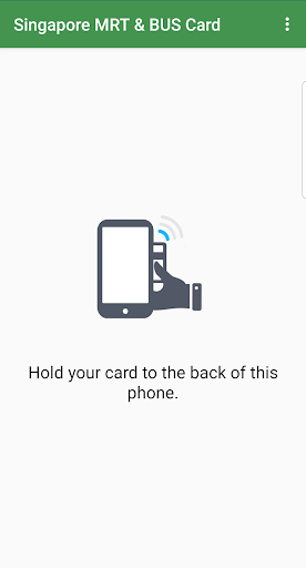 Android application Singapore MRT Bus Card Reader screenshort