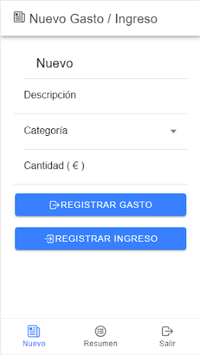 Control de Gastos Screen 2