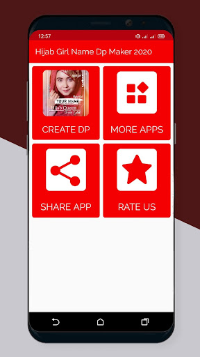 Android application Hijab Girl Name DP Maker 2024 screenshort