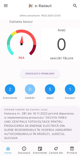 Android application e-Radauti screenshort