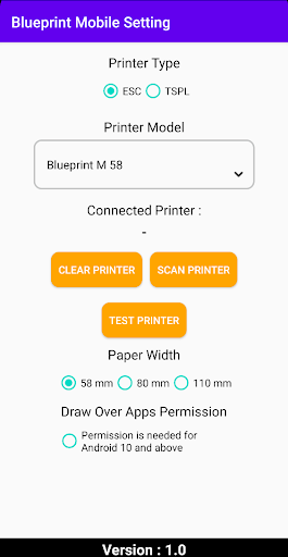Android application Blueprint Mobile Print screenshort