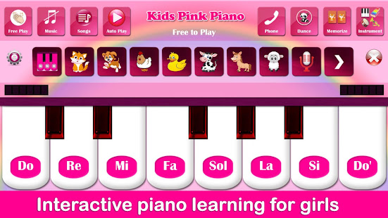 Kids Pink Piano MOD APK (Premium/Unlocked) screenshots 1