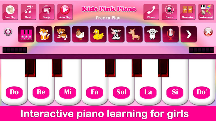 Kids Pink Piano Music & Songs - 2.10.6 - (Android)