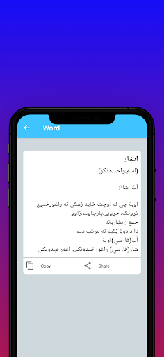 Pashto to pashto Dictionary Screen 3