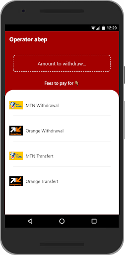 Android application Operator Abep screenshort