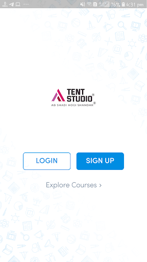Android application Tent Studio LMS screenshort