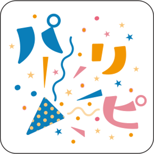 お気楽パリピ　“OKIRAKU” Party People logo