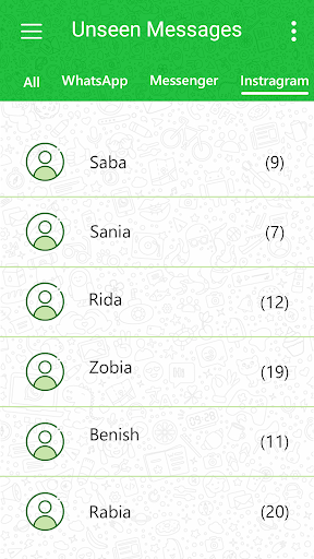 unseen App for Whatsapp, Fb