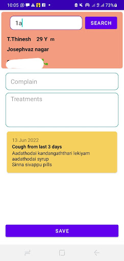 Clinic Patient Manager Screen 3