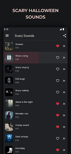 Android application Scary horror sounds screenshort