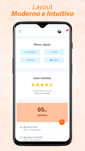 Android application Fox Avaliação Física screenshort